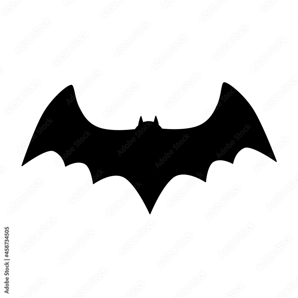 Halloween bat Black silhouette Halloween bat Black silhouette