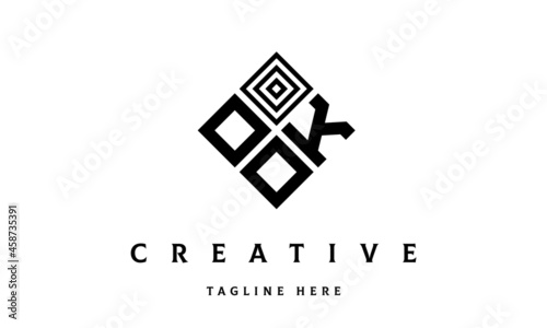 OKO rectangle three latter logo vector