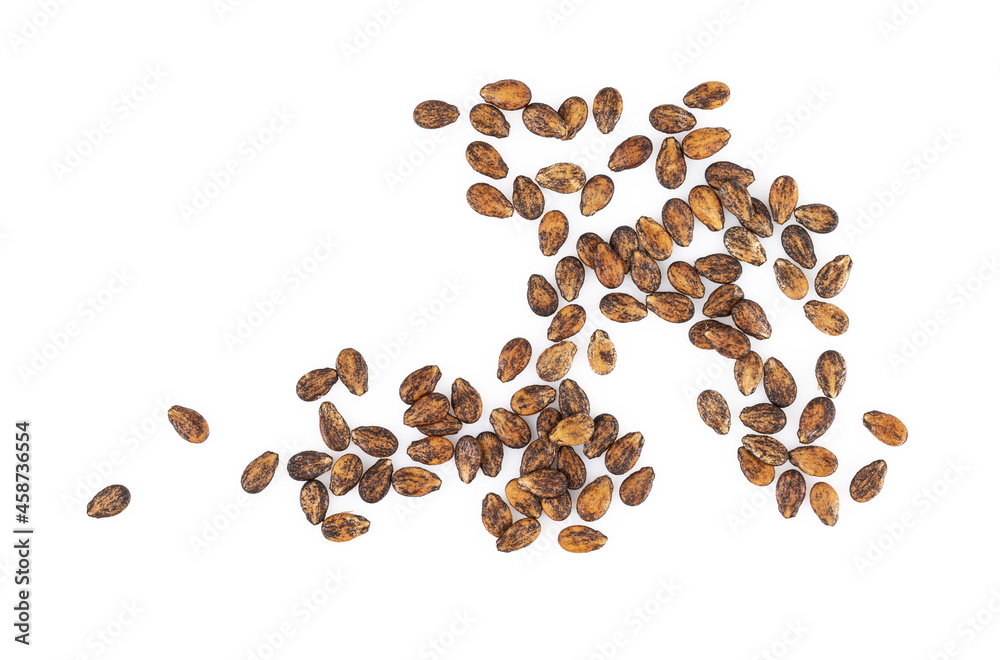 Dried watermelon seeds, Organic grains food, Isolated on white background Dried watermelon seeds, Organic grains food, Isolated on white background