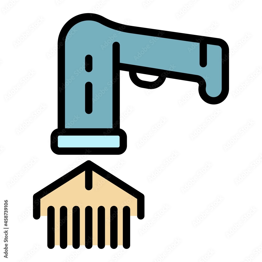 Scan qr icon. Outline scan qr vector icon color flat isolated Scan qr icon. Outline scan qr vector icon color flat isolated