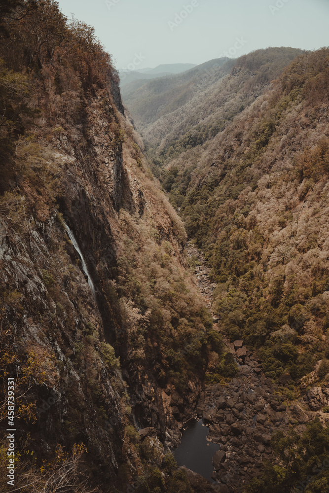 The view into the valley at Ellenborough Falls Lookout. The view into the valley at Ellenborough Falls Lookout.