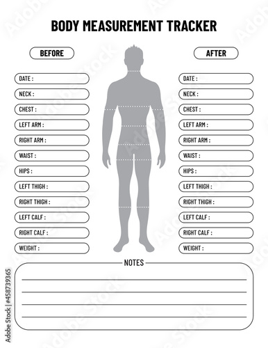 Body Measurement Tracker for Men, Weight Loss Tracker