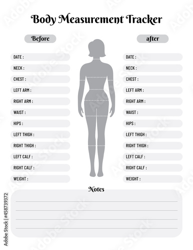 Body Measurement Tracker for Women, Weight Loss Tracker