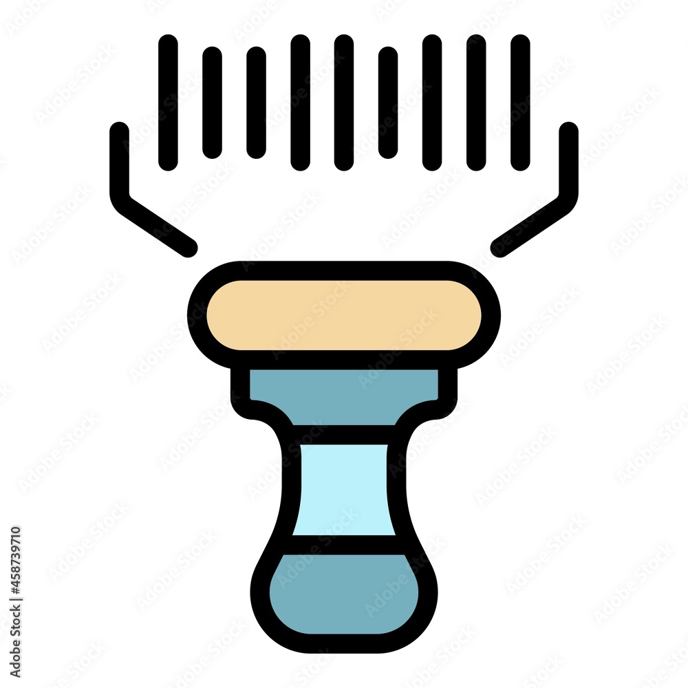 Obraz premium Inventory barcode scanner icon. Outline inventory barcode scanner vector icon color flat isolated