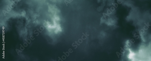 Sky wallpaper with green clouds for banner concept
