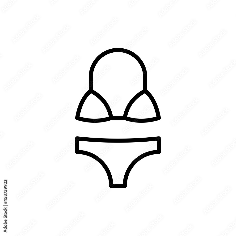 Women's underwear, bikini thin line icon. Modern vector illustration. Women's underwear, bikini thin line icon. Modern vector illustration.