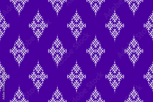 Geometric ethnic oriental seamless pattern traditional Design for background,carpet,wallpaper.clothing,wrapping,Batik fabric,Vector illustration.embroidery style - Sadu, sadou, sadow or sado