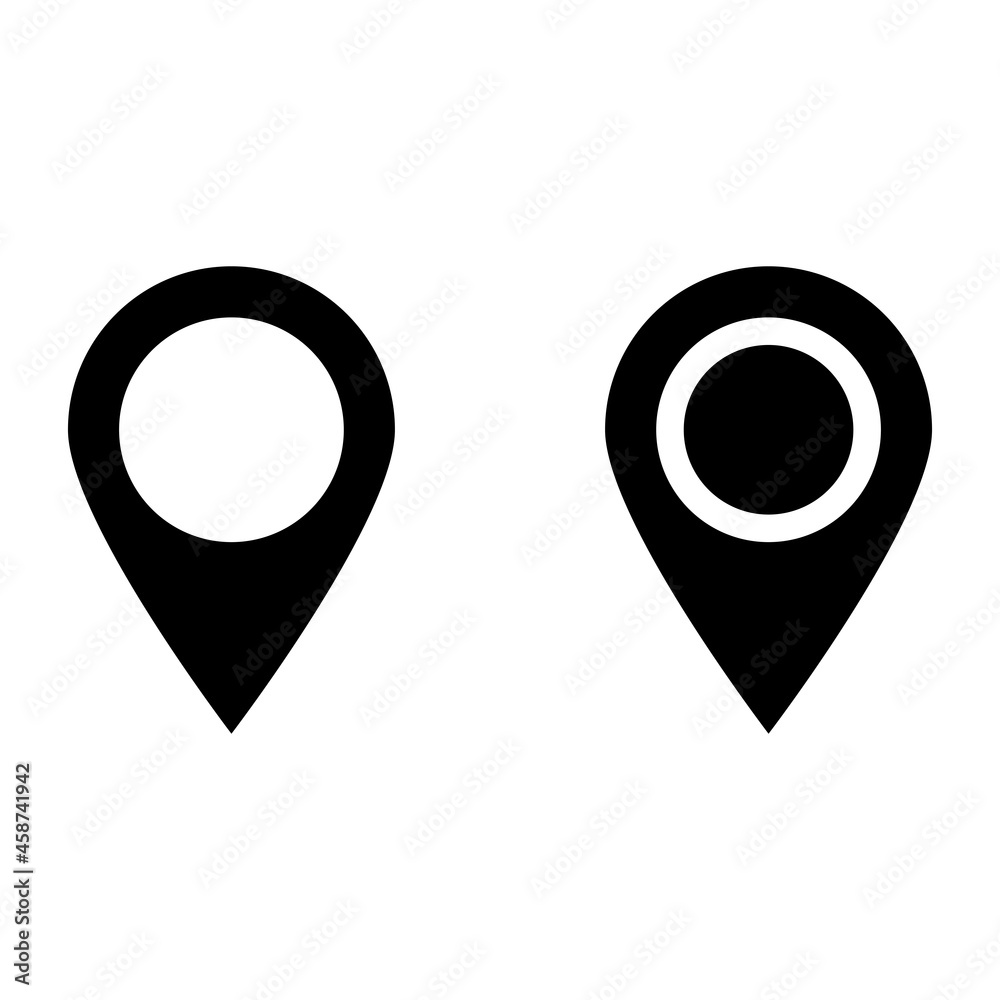 Map pointer icon. Location symbol Map pointer icon. Location symbol