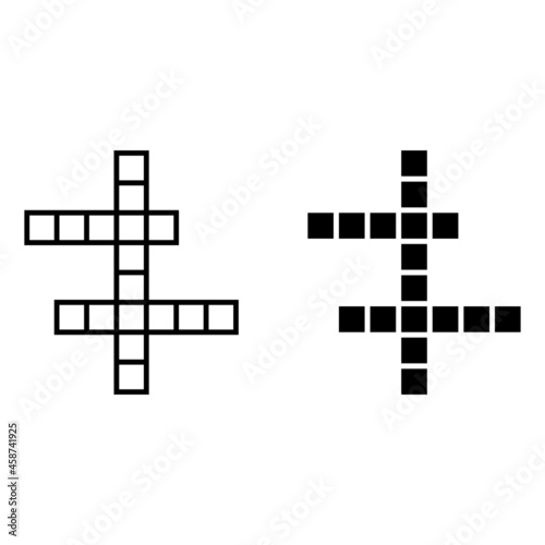 crossword icon vector