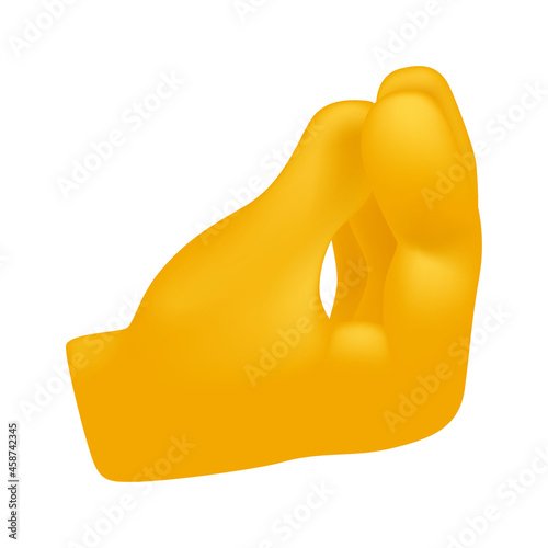 Pinched Fingers Emoji Icon Illustration Sign. Human Gesture Vector Symbol Emoticon Design Vector Clip Art.