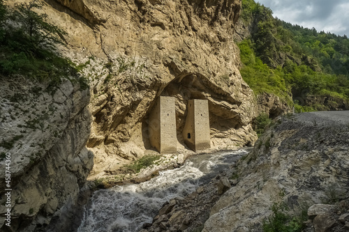 Ushkaloy Twin Towers in Chechen Republic, Russia