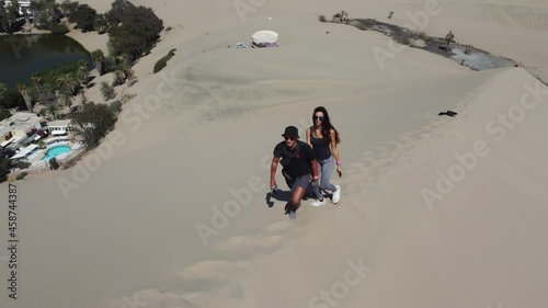 Vidéo shoot with drone in Huacachina, Peru