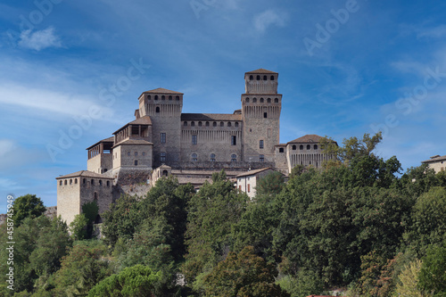 medieval castle of Torrechiara Parma Italy photo