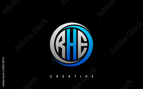 RHE Letter Initial Logo Design Template Vector Illustration photo