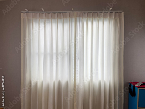 Beautiful curtains with ring-top rail