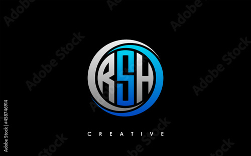 RSH Letter Initial Logo Design Template Vector Illustration