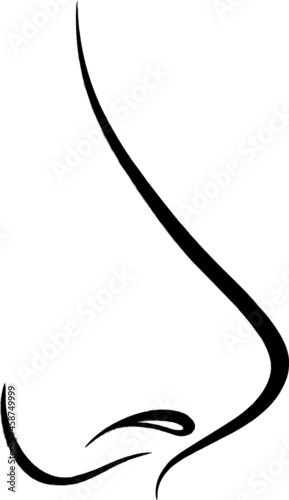 Human nose icon. Vector illustration on white background for graphic and web design.