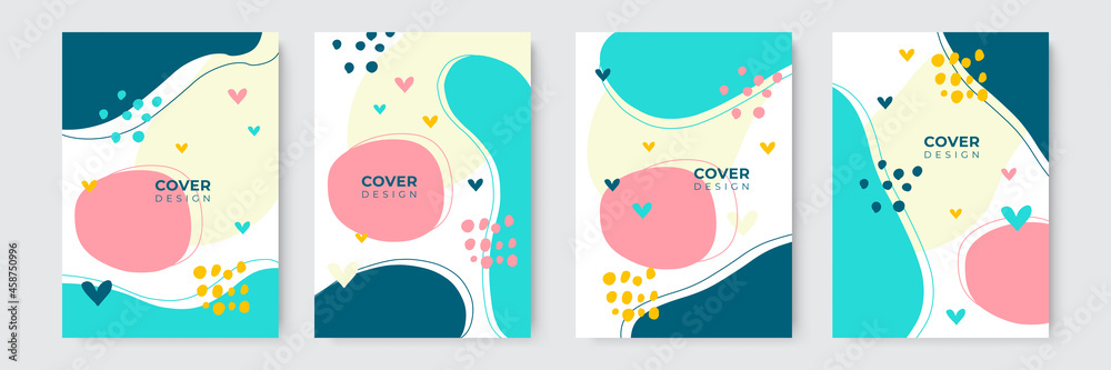 Simple modern pastel earth tone hand drawn book cover design with blob, liquid, dot, geometric, and abstract shapes. Abstract modern cover templates Simple modern pastel earth tone hand drawn book cover design with blob, liquid, dot, geometric, and abstract shapes. Abstract modern cover templates