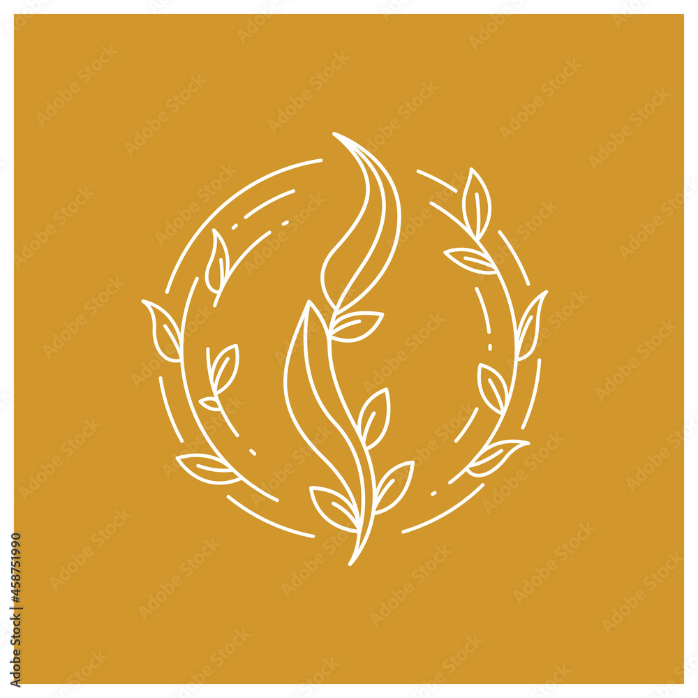 decorative flowers and leaves line illustration vector decorative flowers and leaves line illustration vector