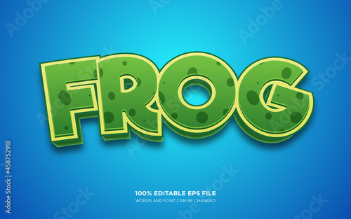 Frog 3D editable text style effect