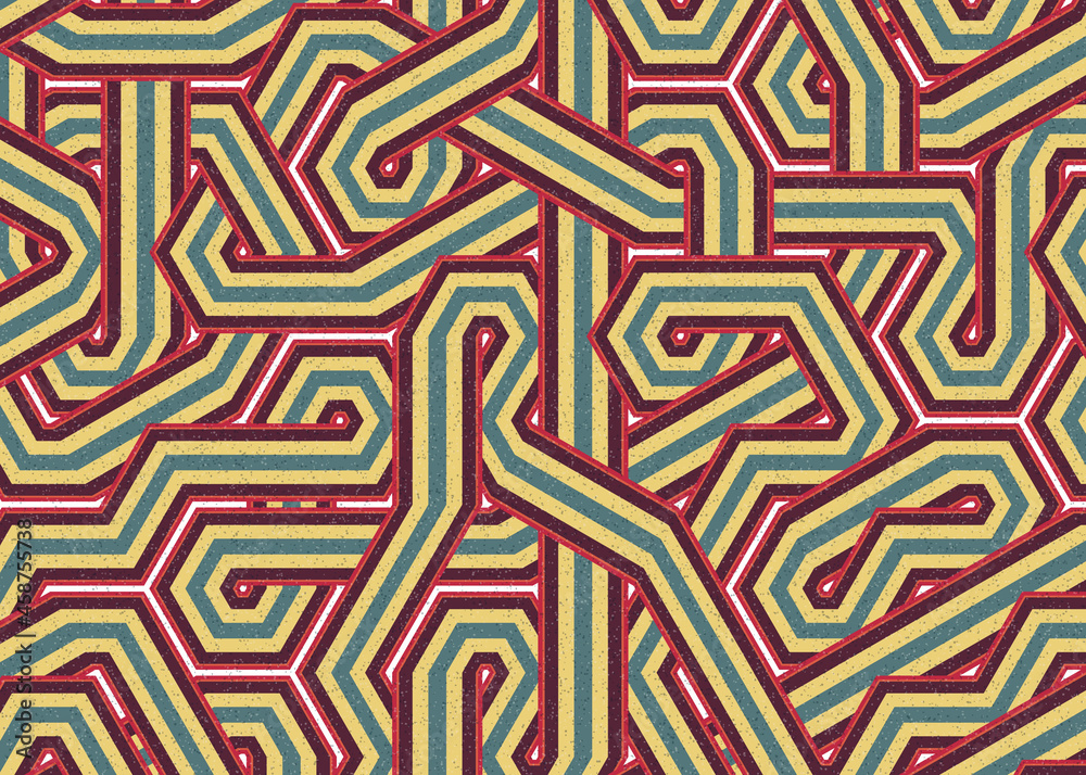 Colour Hexagon Tile Connection art background design illustration Colour Hexagon Tile Connection art background design illustration