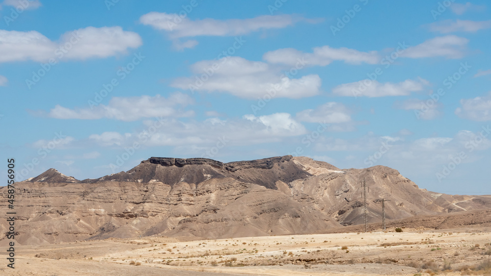 The beautiful landscape of the Negev Desert in southern Israel 
