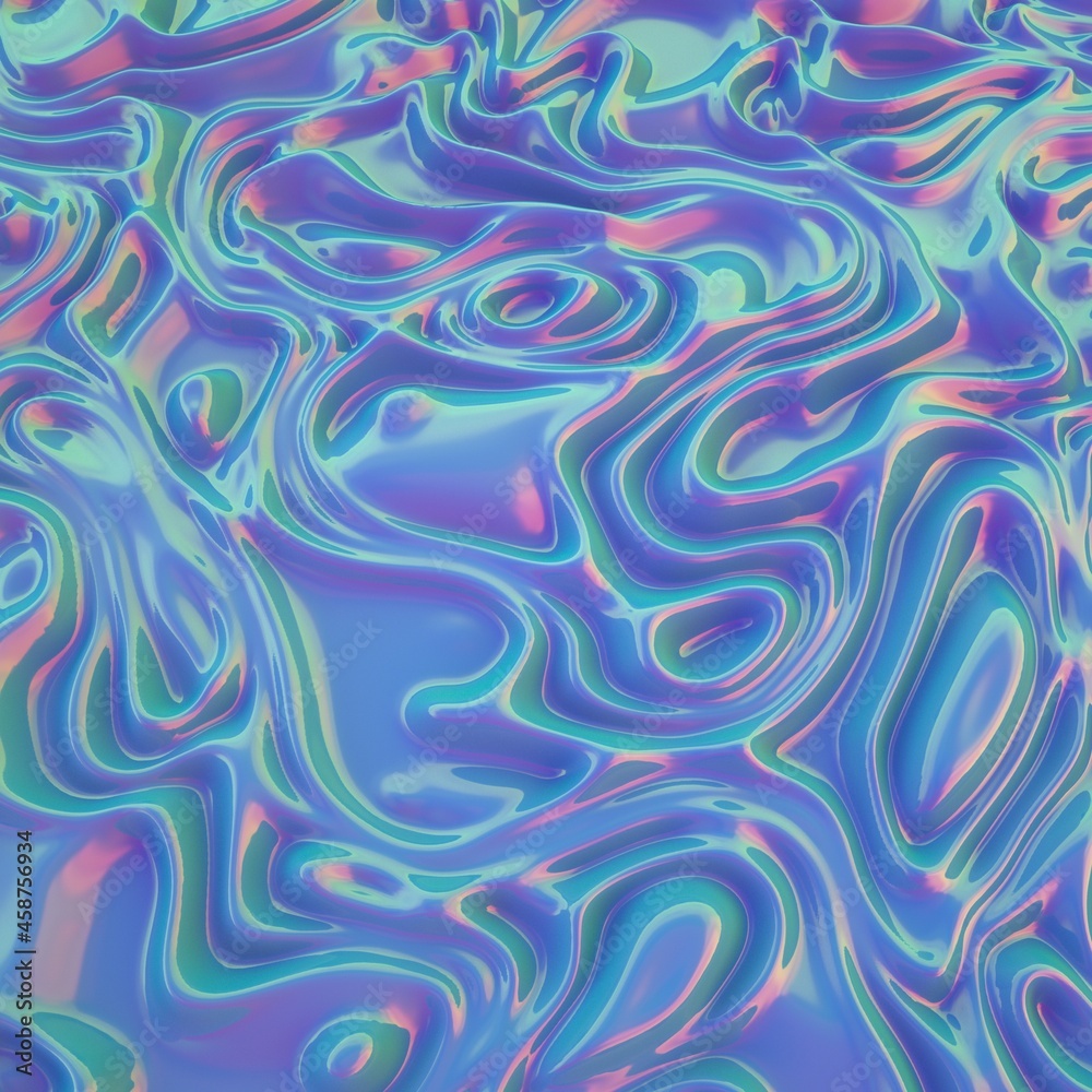 Abstract Holographic Liquid Background. Iridescent Flow Design. Colorful Abstract Gradient Blurs. 3D render. Liquid Waves on Black for Music Poster, Cover, Banner, Placard, Flyer, Presentation Abstract Holographic Liquid Background. Iridescent Flow Design. Colorful Abstract Gradient Blurs. 3D render. Liquid Waves on Black for Music Poster, Cover, Banner, Placard, Flyer, Presentation