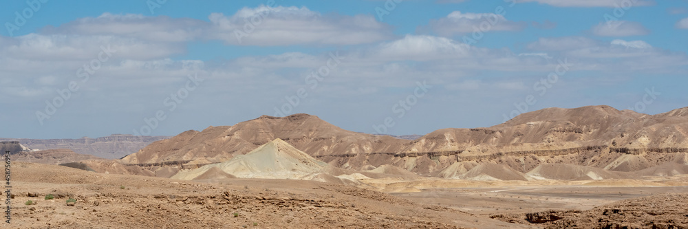 The beautiful landscape of the Negev Desert in southern Israel 
