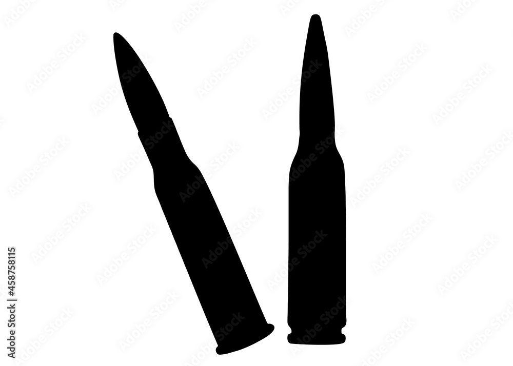 The bullets are big. Vector image. The bullets are big. Vector image.