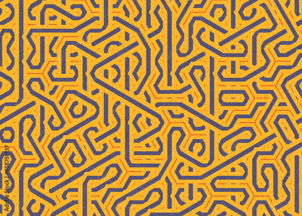 Fototapeta premium Colour Hexagon Tile Connection art background design illustration