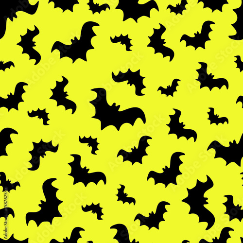 The graphic composition is vector. Autumn pattern halloween bats holiday. The atmosphere of autumn. Background decoration. © Maria