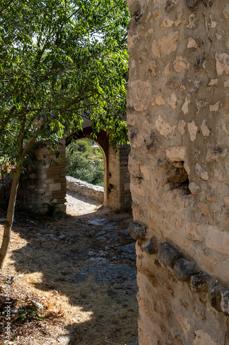 Ruins of the castle of the Bishop of Cavaillon in Fontaine-de-Vaucluse, Provence; France