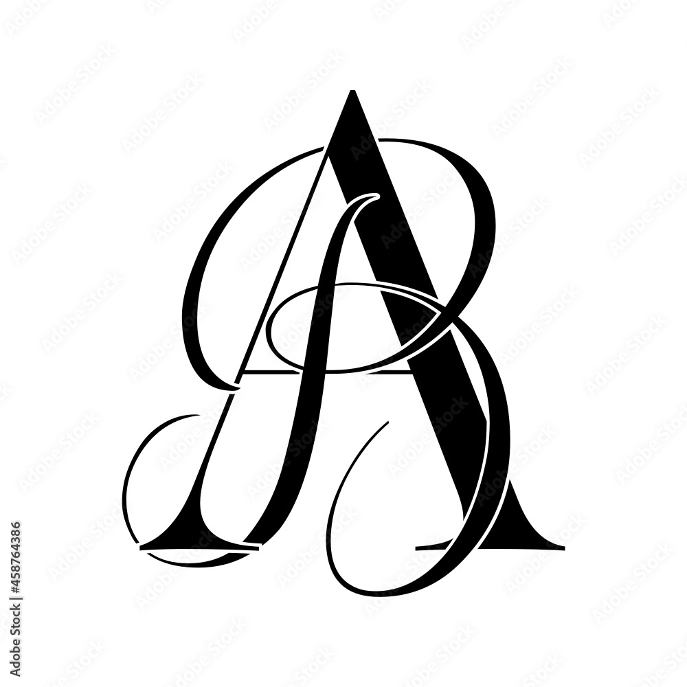 ab, ba, monogram logo. Calligraphic signature icon. Wedding Logo Monogram. modern monogram symbol. Couples logo for wedding ab, ba, monogram logo. Calligraphic signature icon. Wedding Logo Monogram. modern monogram symbol. Couples logo for wedding