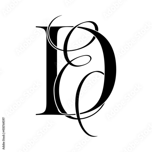 de, ed, monogram logo. Calligraphic signature icon. Wedding Logo Monogram. modern monogram symbol. Couples logo for wedding