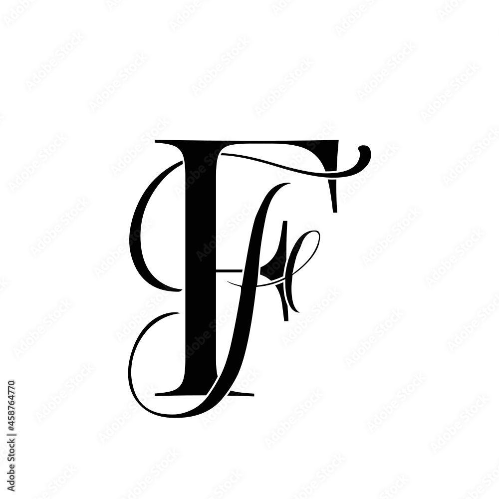 ff, ff, monogram logo. Calligraphic signature icon. Wedding Logo ...