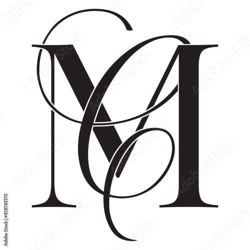 mc, cm, monogram logo. Calligraphic signature icon. Wedding Logo Monogram. modern monogram symbol. Couples logo for wedding