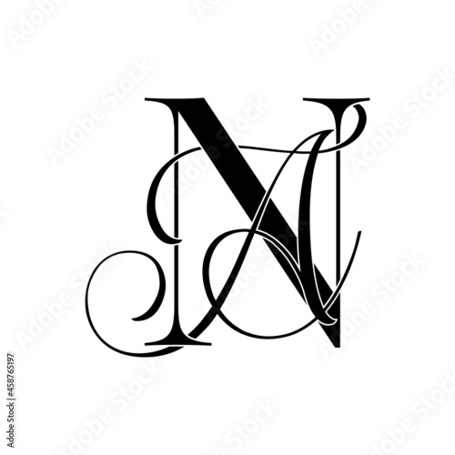 na, an, monogram logo. Calligraphic signature icon. Wedding Logo Monogram. modern monogram symbol. Couples logo for wedding