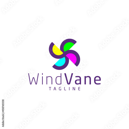 Wind vane. Logo template. photo