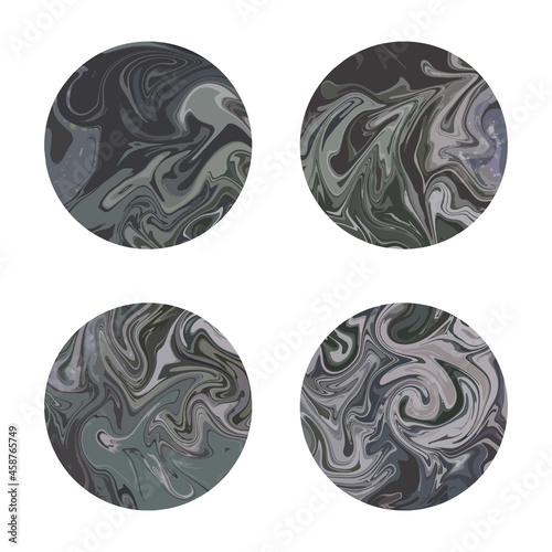 Multicolor abstract background concentrated on a perfect circle. Gradient multi-tone textured illustration. 