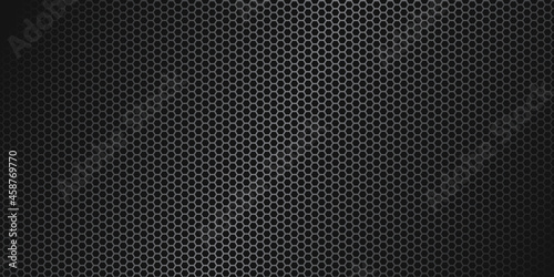 Fototapete Gray hexagon carbon fiber texture