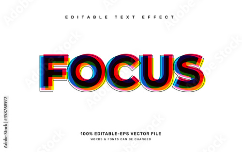 Focus text effect photo