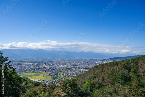 中山から見る松本市市街地