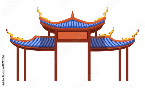 Chinese gate vector illustration