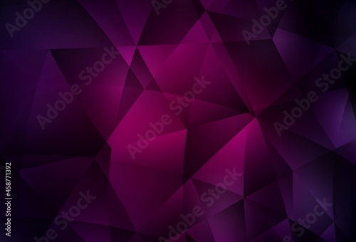 Dark Pink vector low poly background.