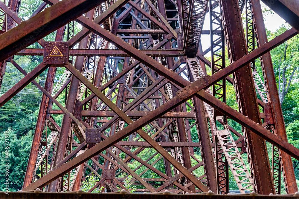 Old metallic railroad bridge