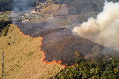 forest fires in the Serrana Region, in Teresópolis. Brazil.