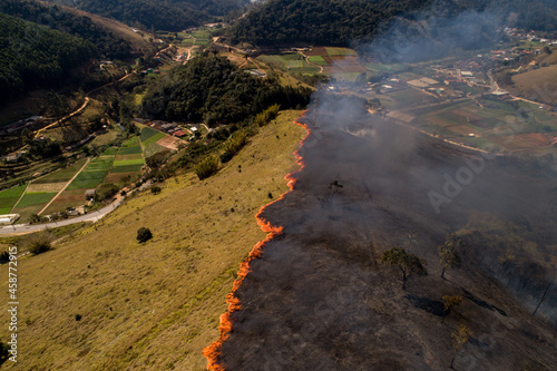 forest fires in the Serrana Region, in Teresópolis. Brazil. photo