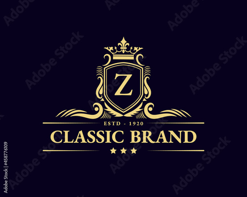 Vintage ornamental vector with floral ornament Suitable for whiskey, liquor, beer, brewery, wine, barber shop, coffee shop, tattoo studio, salon, boutique, hotel, shop signage engraving illustration