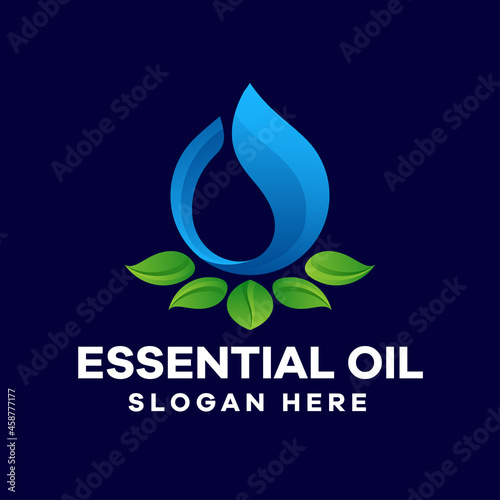 Essential Oil Gradient Logo Template