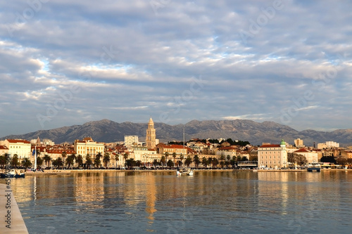 Beautiful promenade in Split, Croatia.